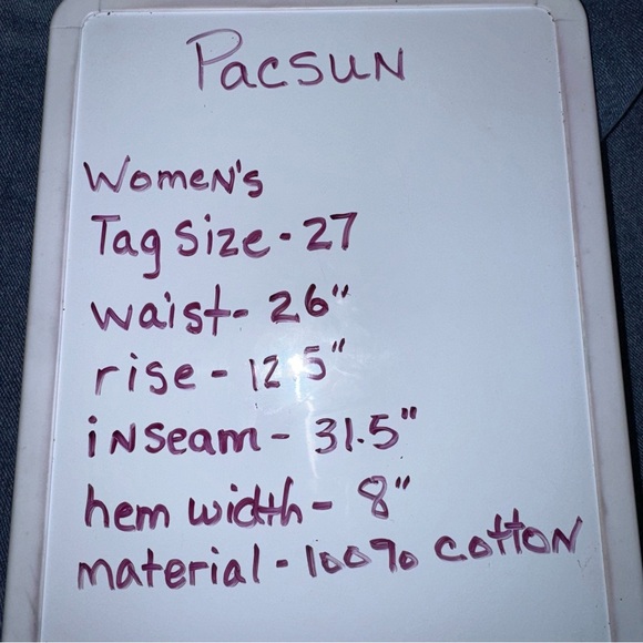 PacSun Women’s Two Tone Patchwork Jeans Size 27 High Rise Straight Leg - Picture 9 of 9